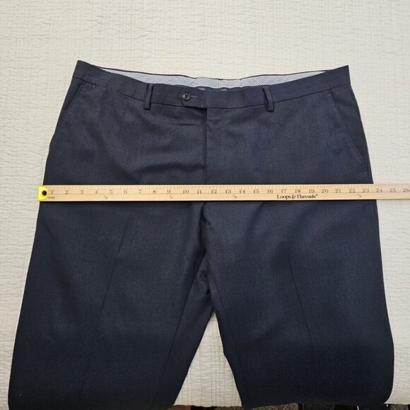 Tommy Hilfiger Dress Pants Men's 42x30 Navy Blue Modern Flex Stretch Chambray - Picture 5 of 14